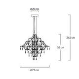 lampă suspendată Constellation 77 Gold - Led, oțel periatMobCenter