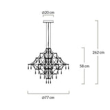 lampă suspendată Constellation 77 - Led, oțel periatMobCenter