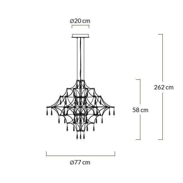lampă suspendată Constellation 77 - Led, oțel periatMobCenter