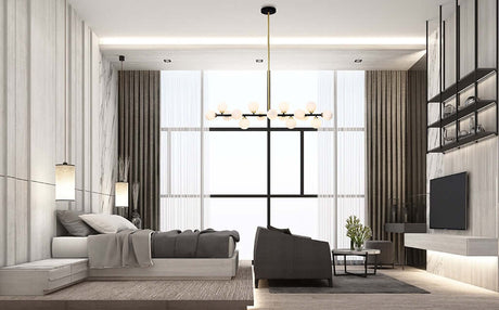 lampă suspendată Cosmo Level M - negru, auriuMobCenter