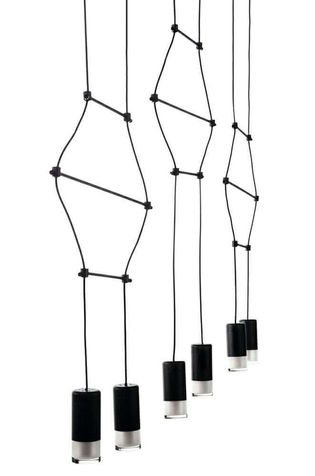 lampă suspendată Flusso Line 6 negruMobCenter