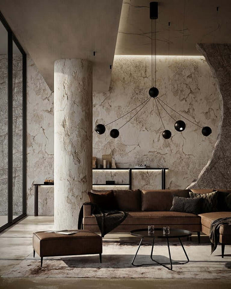 lampă suspendată Octo 5 negruMobCenter