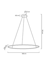 lampă suspendată Ring Slim 100 aurMobCenter