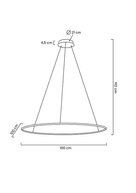 lampă suspendată Ring Slim 100 aurMobCenter