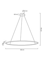 lampă suspendată Ring Slim 120 aurMobCenter