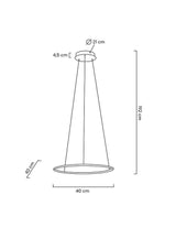 lampă suspendată Ring Slim 40 aurMobCenter