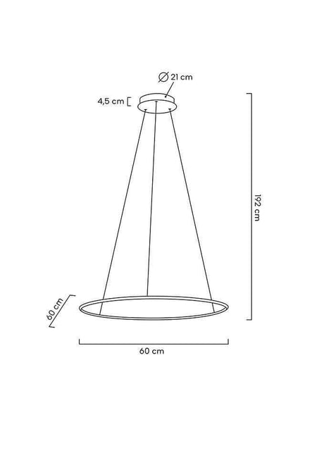 lampă suspendată Ring Slim 60 aurMobCenter