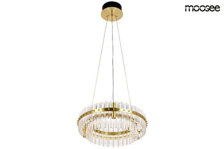 lampă suspendată Saturnus 47 Duo aur - Led, cristal, oțel periatMobCenter