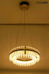 lampă suspendată Saturnus 47 Duo aur - Led, cristal, oțel periatMobCenter