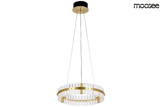lampă suspendată Saturnus 47 aur - Led, cristal, oțel periatMobCenter