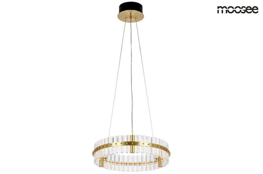 lampă suspendată Saturnus 47 aur - Led, cristal, oțel periatMobCenter