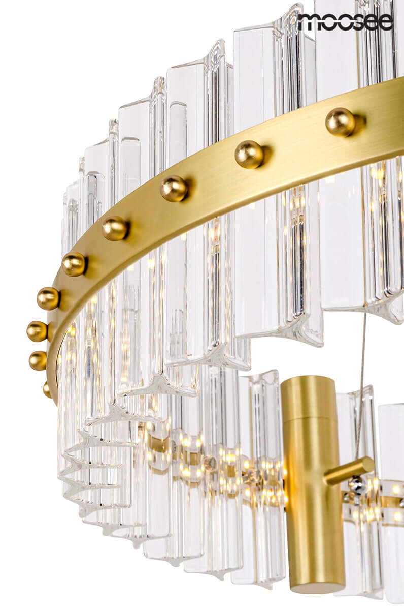 lampă suspendată Saturnus 47 aur - Led, cristal, oțel periatMobCenter