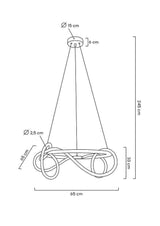 lampă suspendată Serpiente 60 aurMobCenter