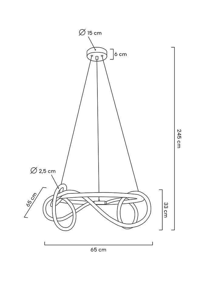 lampă suspendată Serpiente 60 aurMobCenter