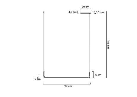lampă suspendată Shape 90 negruMobCenter