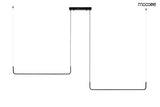 lampă suspendată Shape Duo 120 negruMobCenter