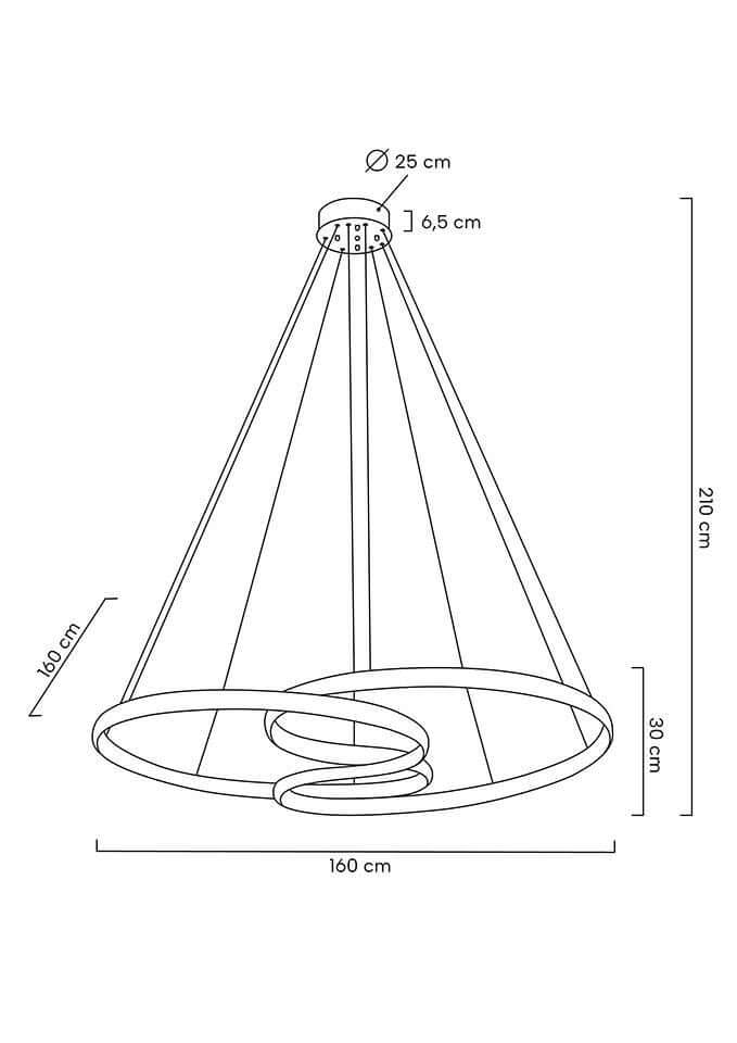 lampă suspendată Wave 160A cromMobCenter