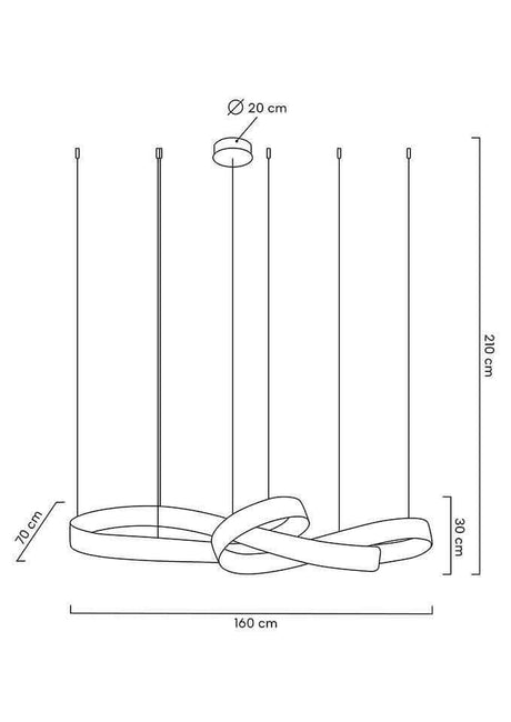 lampă suspendată Wave 160B cromMobCenter