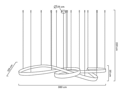 lampă suspendată Wave 380 cromMobCenter