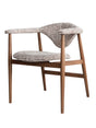Scaun de dining Milo – larg 65 cm, tapițat