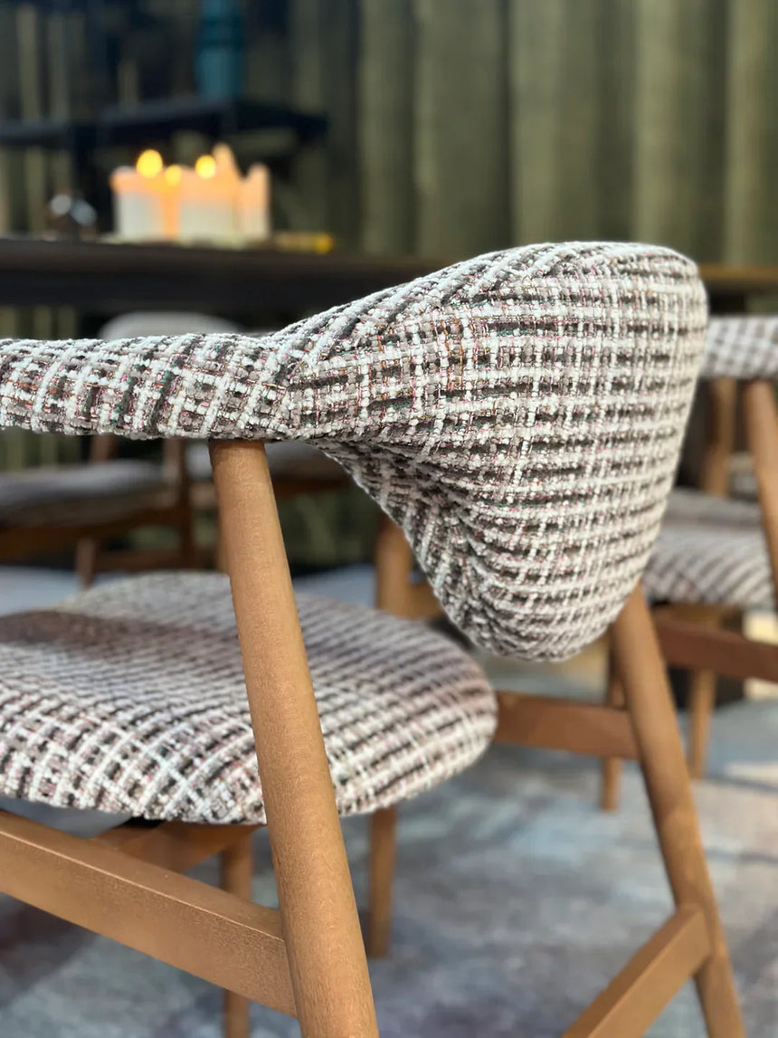 Scaun de dining Milo – larg 65 cm, tapițat