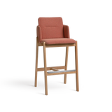 Scaun de bar Paged Note H-4060 - complet tapițat cu brațe