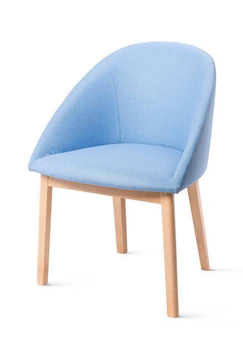 Scaun Fameg Pop A-1901 tapițat cu picioare din lemn