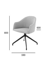 Scaun pivotant Fameg Pop BM-1901/1 cu brațe – tapițat