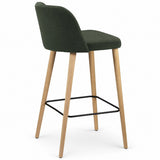 Scaun de bar Remo – spătar jos, înălțime 65/80 cm