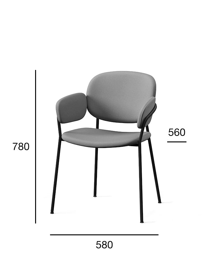 Scaun cu brațe Fameg Riso BM-2301 – tapițat