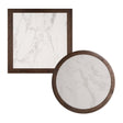 Blat de masă Romeo stejar – marmură ceramică albă