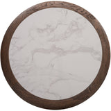Blat de masă Romeo stejar – marmură ceramică albă