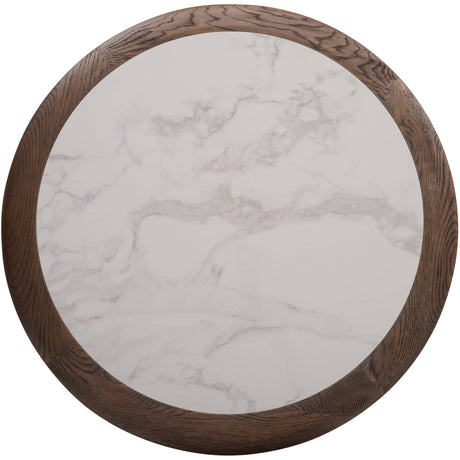 Blat de masă Romeo stejar – marmură ceramică albă