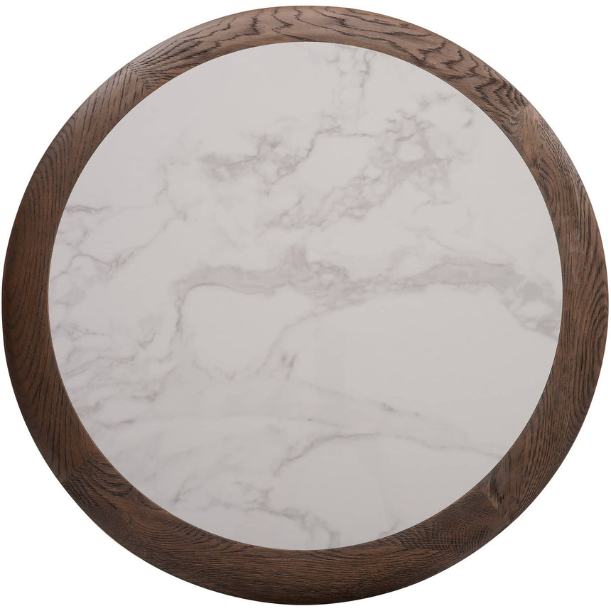Blat de masă Romeo stejar – marmură ceramică albă