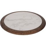 Blat de masă Romeo stejar – marmură ceramică albă