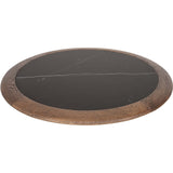 Blat de masă Romeo stejar – marmură ceramică neagră