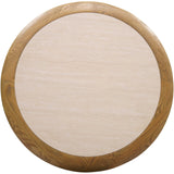 Blat de masă Romeo stejar – marmură ceramică crem