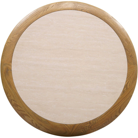 Blat de masă Romeo stejar – marmură ceramică crem