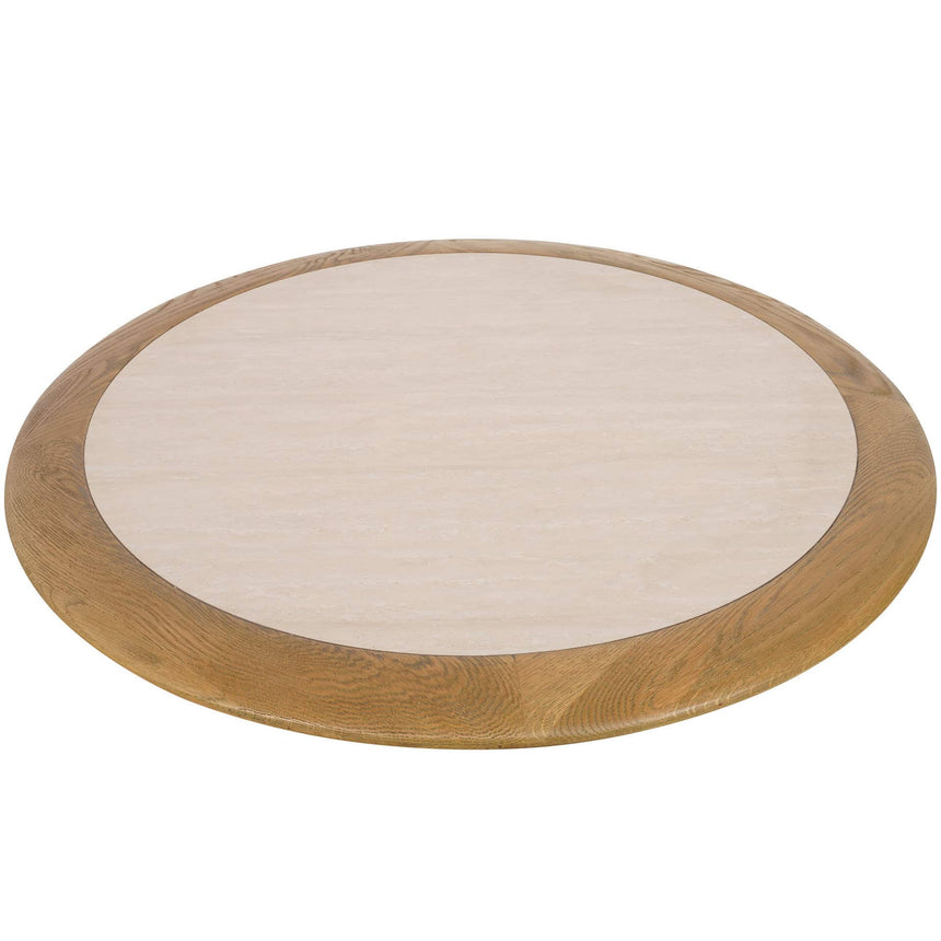 Blat de masă Romeo stejar – marmură ceramică crem