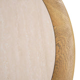 Blat de masă Romeo stejar – marmură ceramică crem