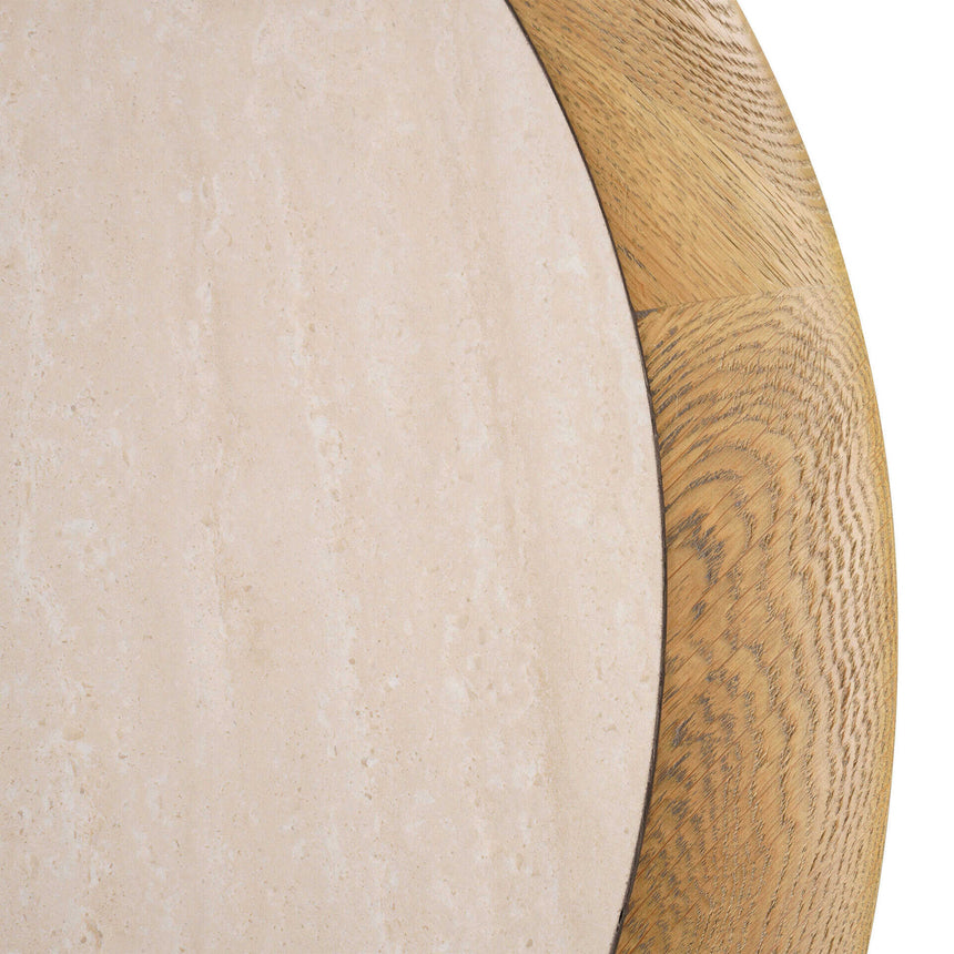 Blat de masă Romeo stejar – marmură ceramică crem