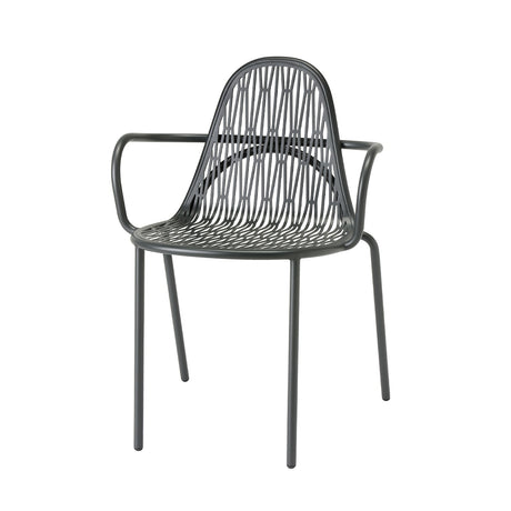 Scaun cu brațe Malvasia SCAB - exterior metal perforat