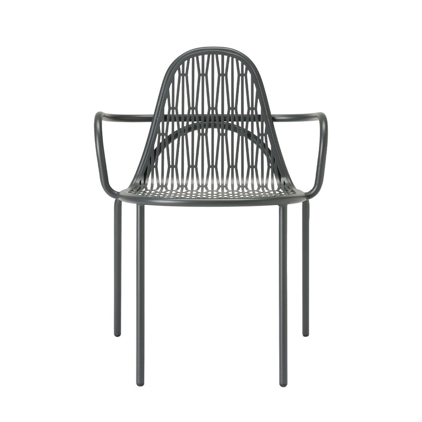 Scaun cu brațe Malvasia SCAB - exterior metal perforat