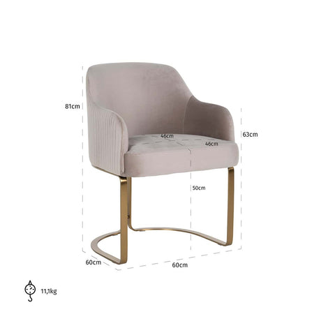 Scaun dining Richmond Hadley kaki catifea, ignifug
