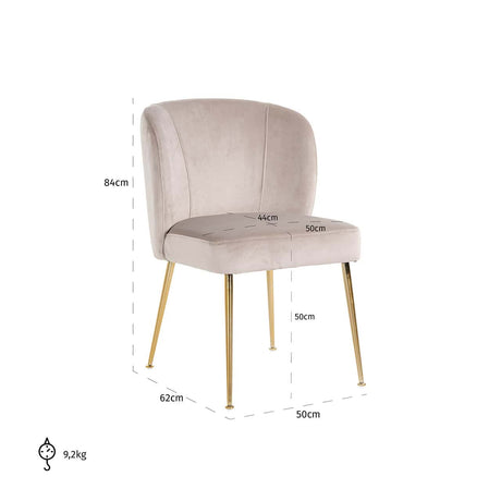 Scaun dining Richmond Cannon kaki catifea