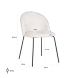Scaun dining Richmond Alyssa crem fusion (set 2 buc.)