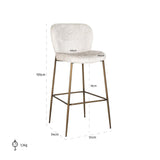 Scaun de bar Richmond Darby crem