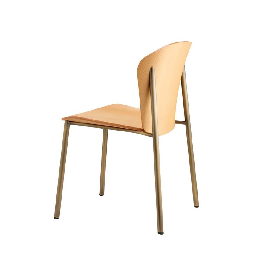 Scaun Finn Metal Wood SCAB - cadru metal, șezut lemn