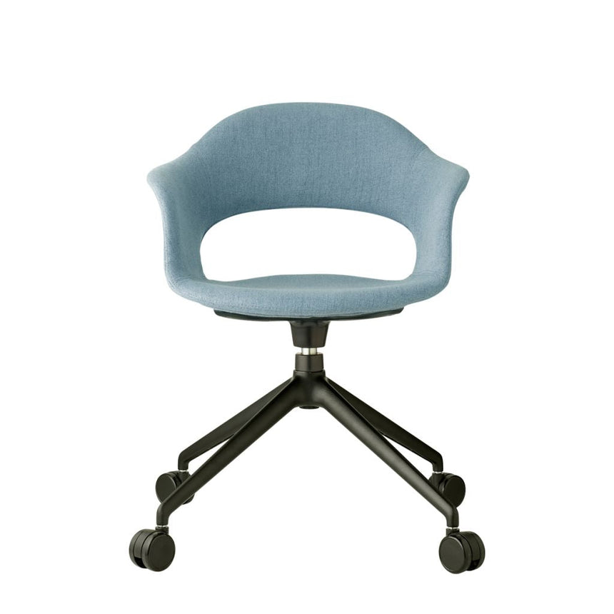 Scaun pivotant Lady B Pop cu rotile – tapițat
