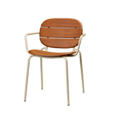 Scaun cu brațe Si-Si Wood SCAB - exterior mahon